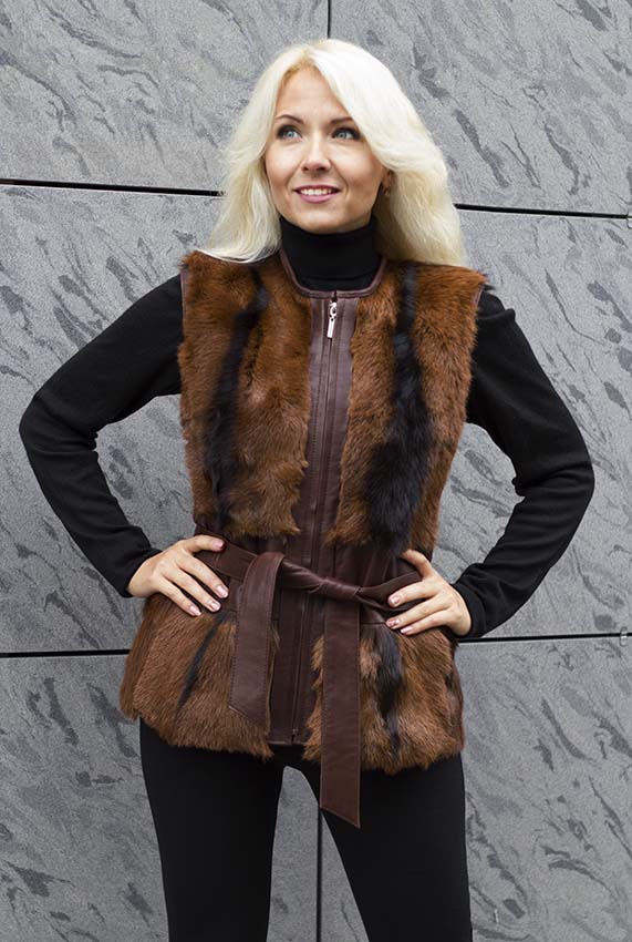 Vest with fur Toskana
